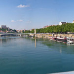 view of one of lyon's rivers